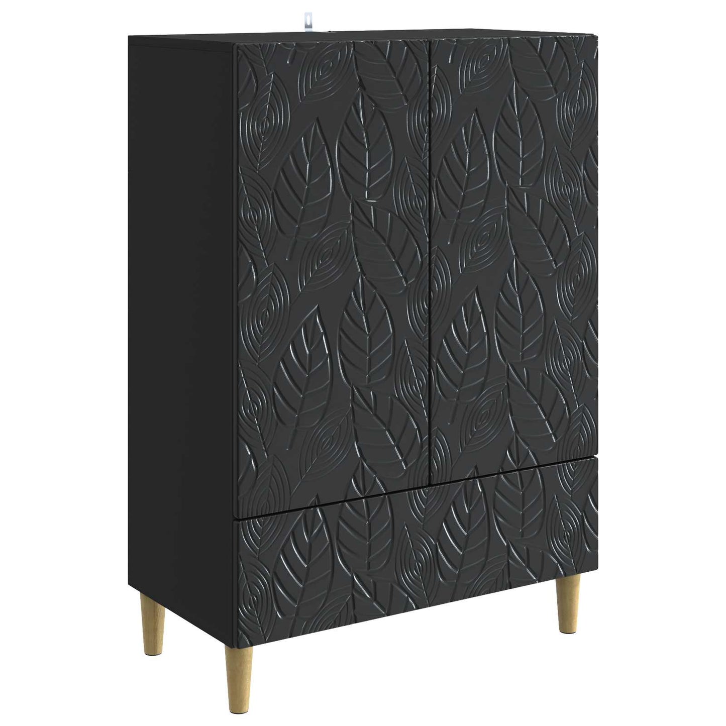 Sideboard Black 66 x 34.5 x 95 cm Engineered Wood
