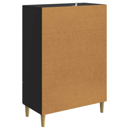Sideboard Black 66 x 34.5 x 95 cm Engineered Wood