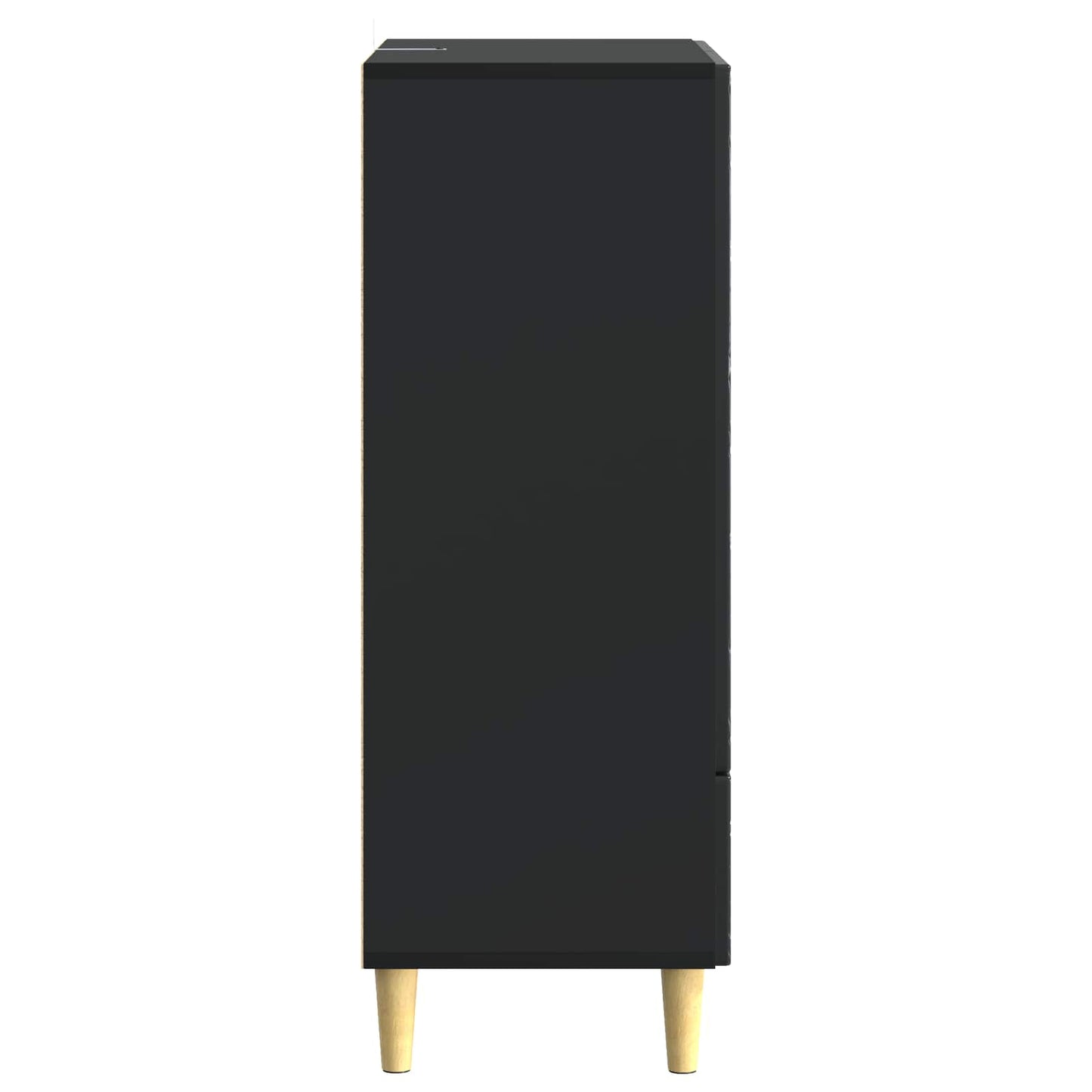 Sideboard Black 66 x 34.5 x 95 cm Engineered Wood