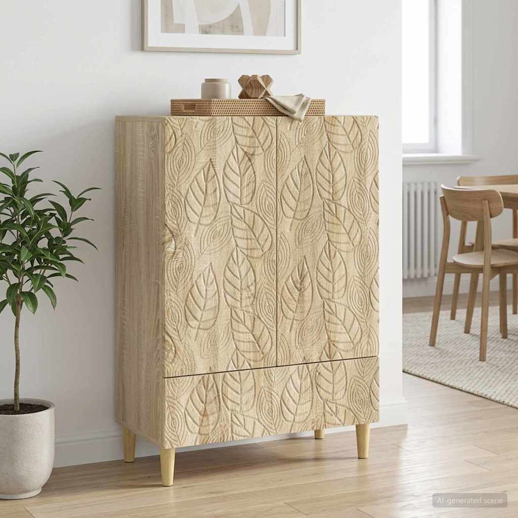 Sideboard Sonoma Oak 66 x 34.5 x 95 cm Engineered Wood