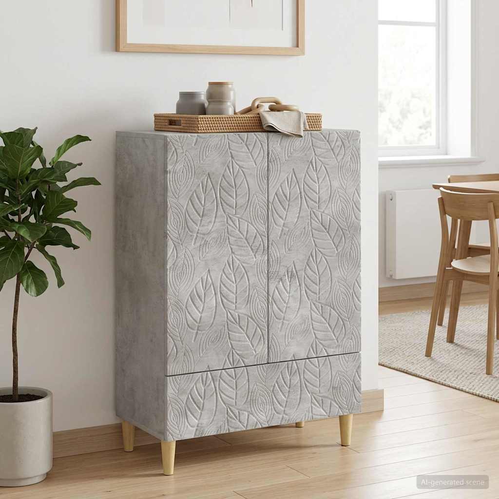 Sideboard Concrete Grey 66 x 34.5 x 95 cm Engineered Wood