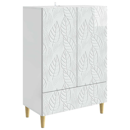 Sideboard High Gloss White 66 x 34.5 x 95 cm Engineered Wood