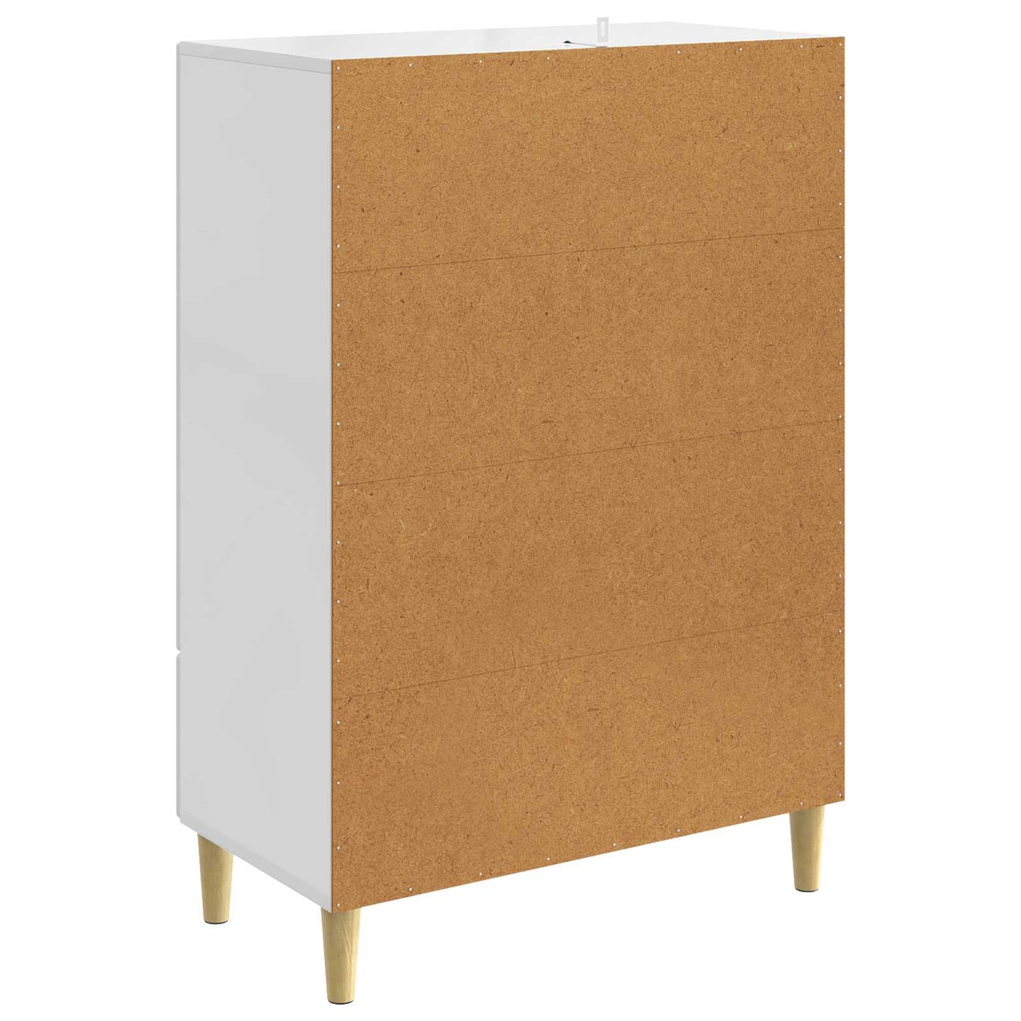 Sideboard High Gloss White 66 x 34.5 x 95 cm Engineered Wood