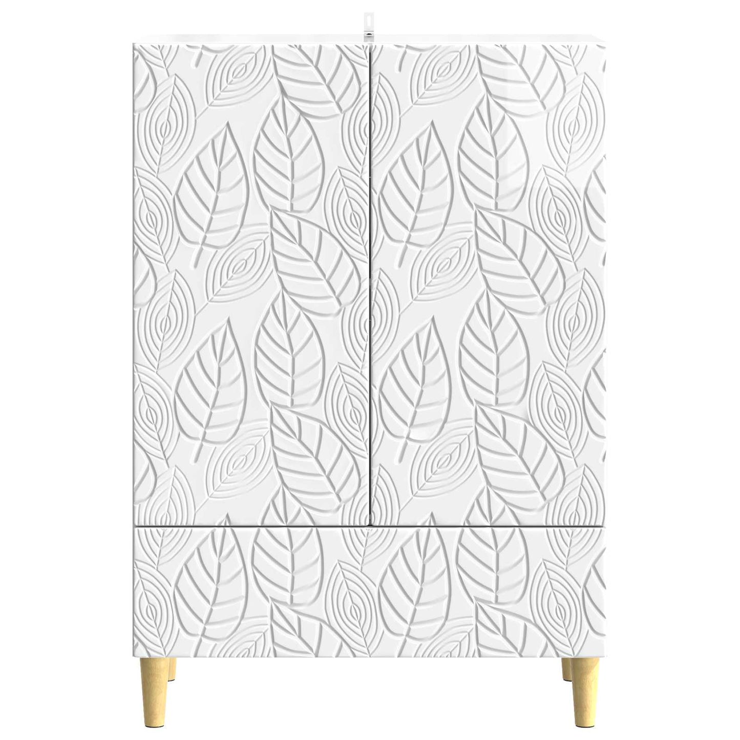 Sideboard High Gloss White 66 x 34.5 x 95 cm Engineered Wood