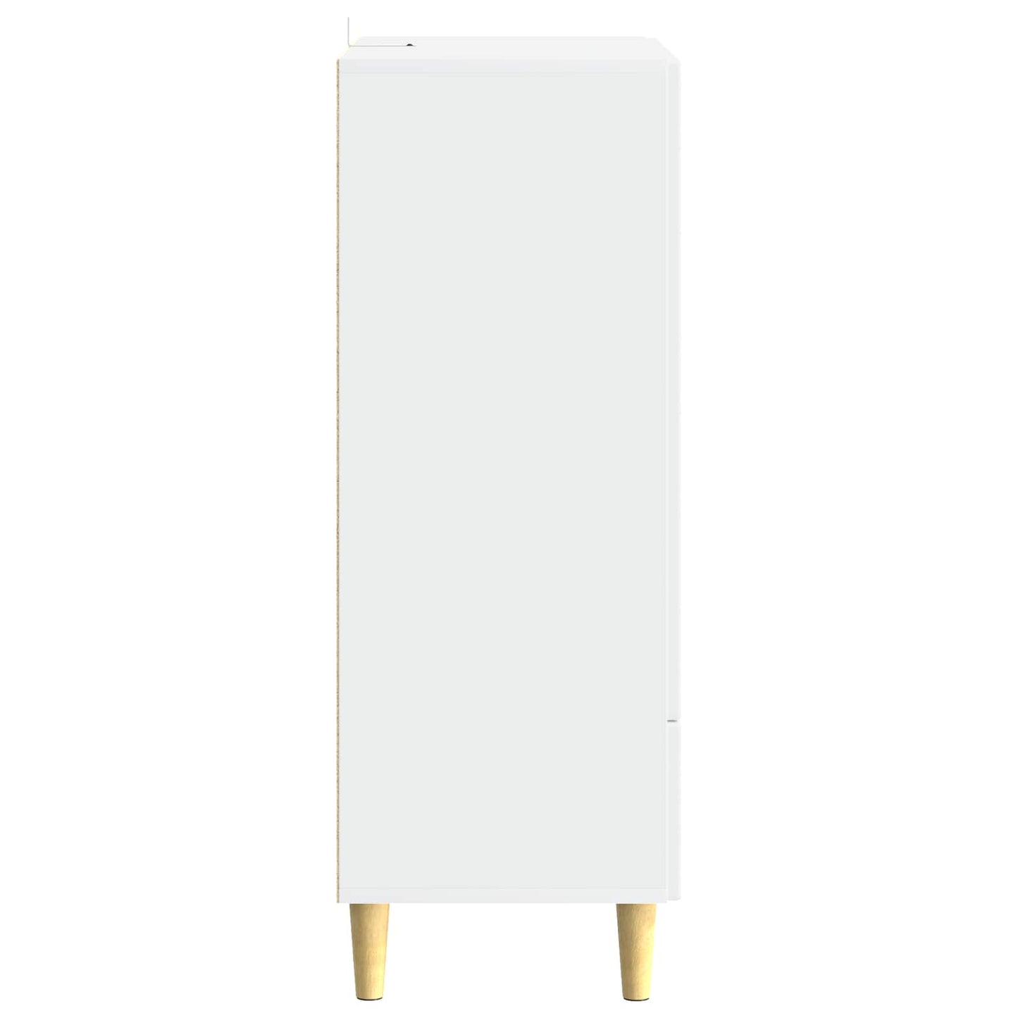 Sideboard High Gloss White 66 x 34.5 x 95 cm Engineered Wood
