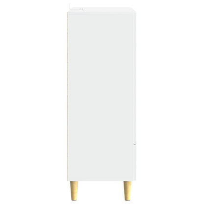 Sideboard High Gloss White 66 x 34.5 x 95 cm Engineered Wood