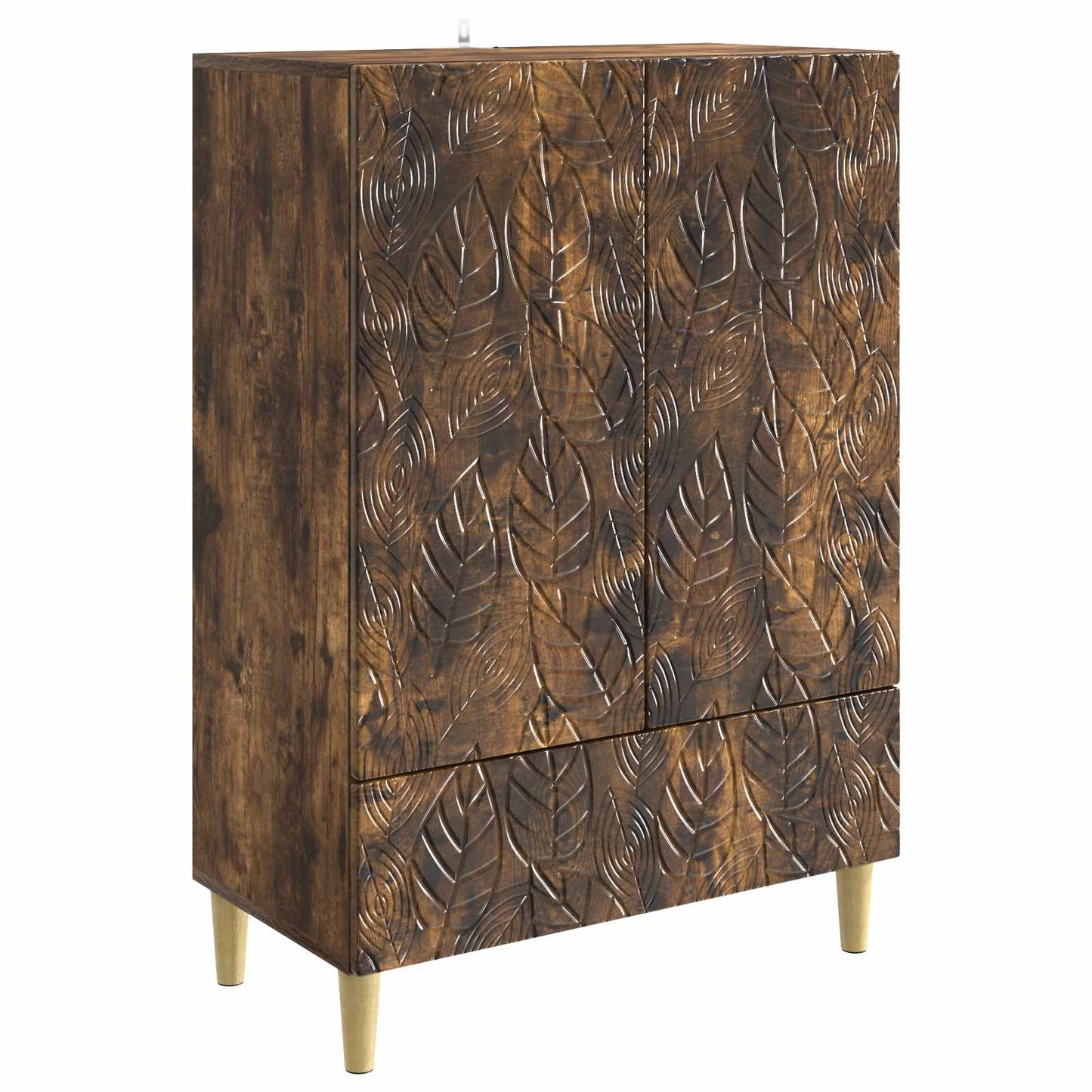 Sideboard Smoked Oak 66 x 34.5 x 95 cm Engineered Wood