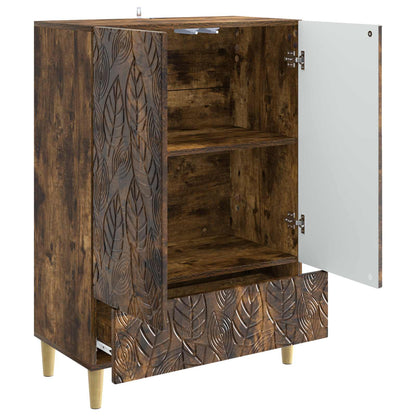 Sideboard Smoked Oak 66 x 34.5 x 95 cm Engineered Wood