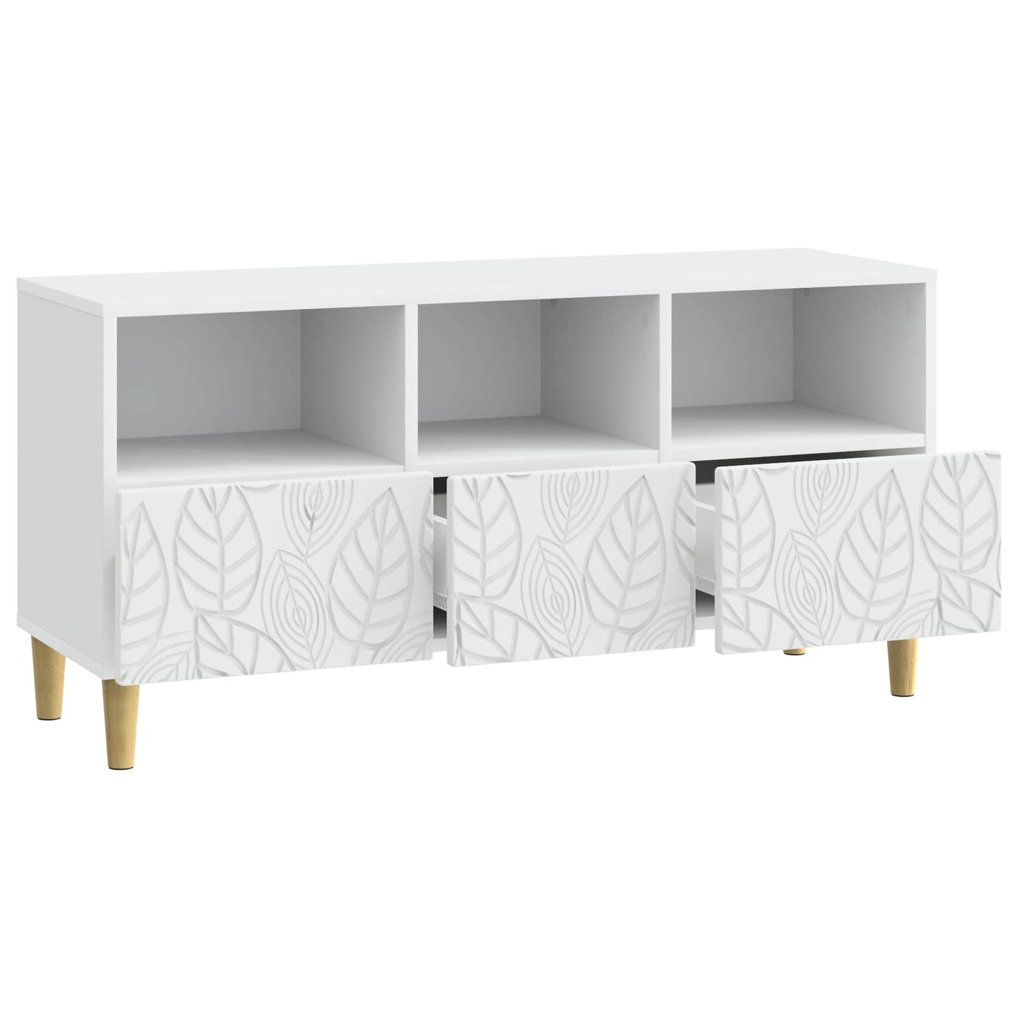TV Cabinet 102 x 34.5 x 50 cm White Engineered Wood