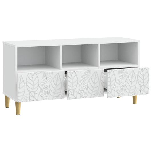 TV Cabinet 102 x 34.5 x 50 cm White Engineered Wood