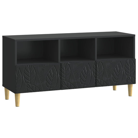 TV Cabinet 102 x 34.5 x 50 cm Black Engineered Wood