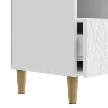 TV Cabinet 102 x 34.5 x 50 cm High Gloss White Engineered Wood