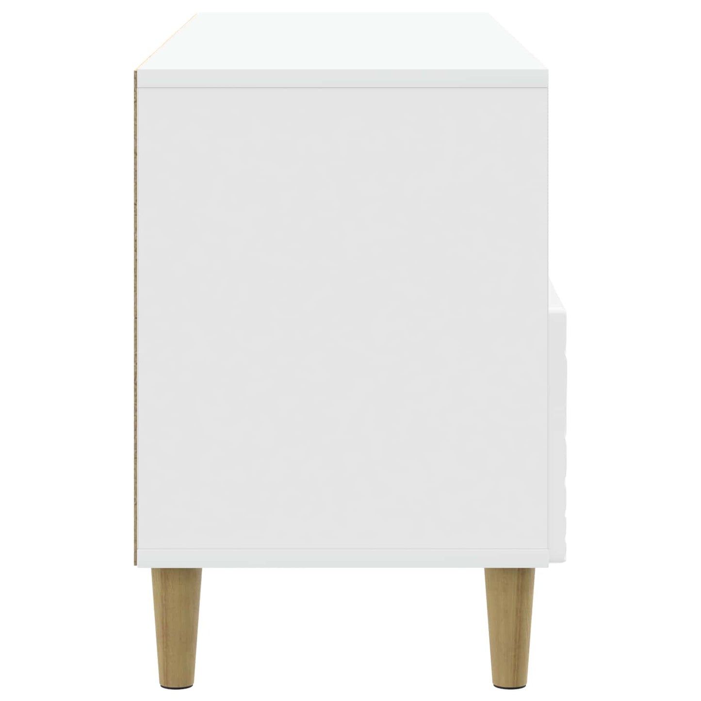 TV Cabinet 102 x 34.5 x 50 cm High Gloss White Engineered Wood