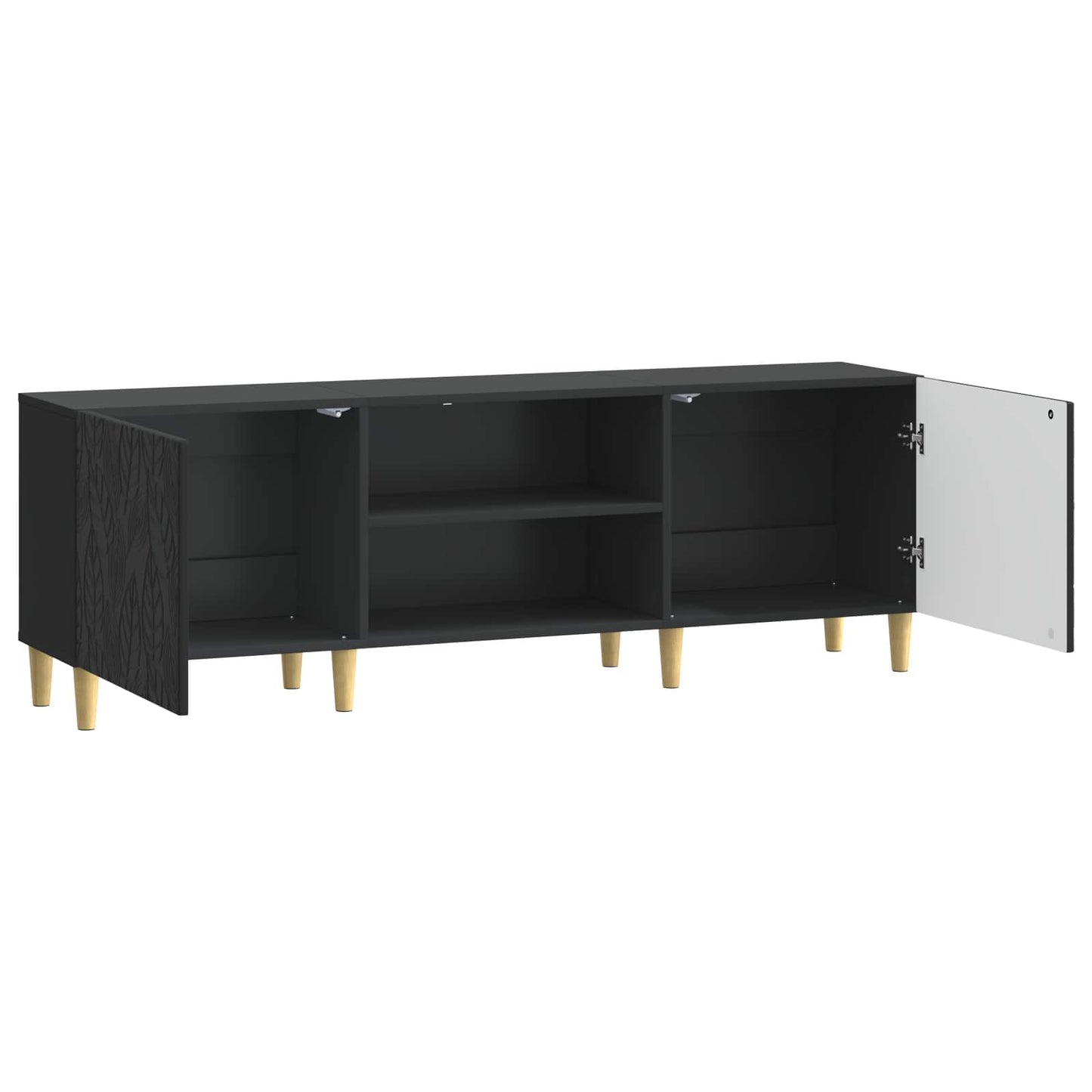 TV Cabinet 150 x 31 x 50 cm Black Engineered Wood