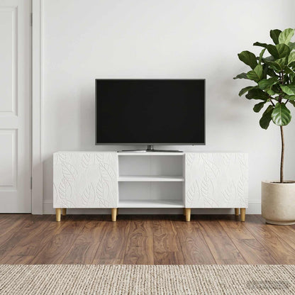 TV Cabinet 150 x 31 x 50 cm High Gloss White Engineered Wood