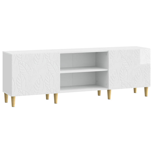 TV Cabinet 150 x 31 x 50 cm High Gloss White Engineered Wood