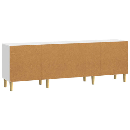 TV Cabinet 150 x 31 x 50 cm High Gloss White Engineered Wood