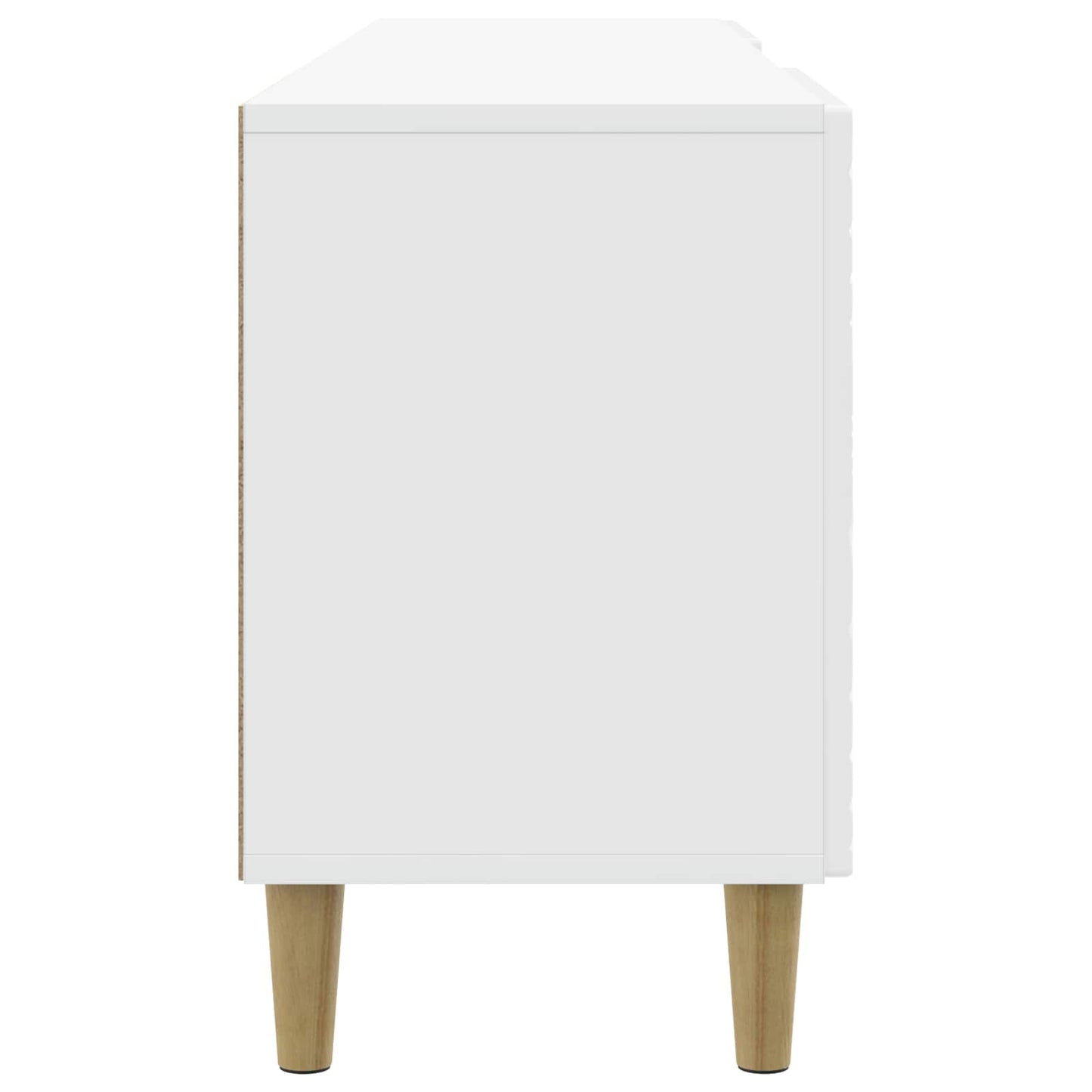 TV Cabinet 150 x 31 x 50 cm High Gloss White Engineered Wood