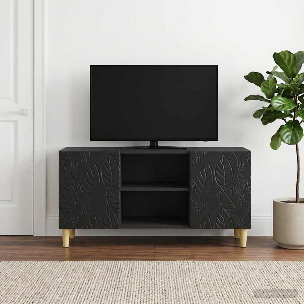 TV Cabinet 102 x 34.5 x 50 cm Black Engineered Wood