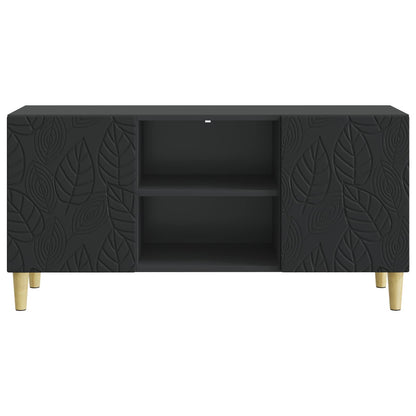 TV Cabinet 102 x 34.5 x 50 cm Black Engineered Wood
