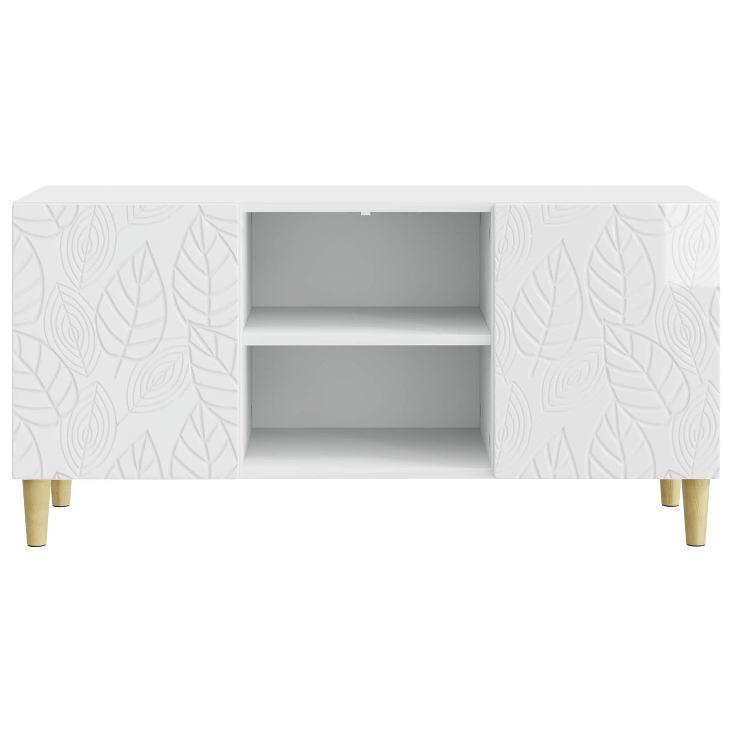 TV Cabinet 102 x 34.5 x 50 cm High Gloss White Engineered Wood