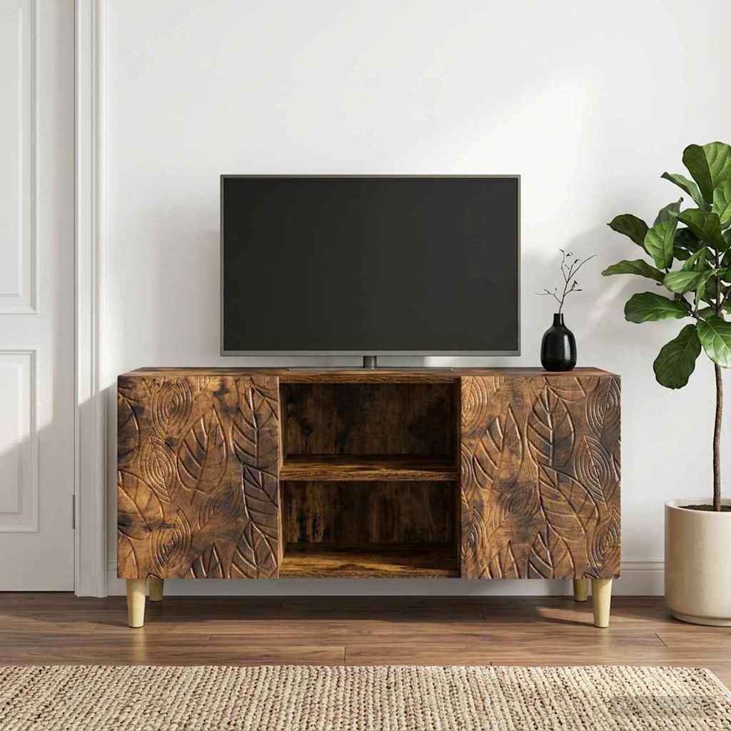 TV Cabinet 102 x 34.5 x 50 cm Smoked Oak Engineered Wood