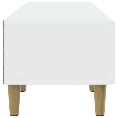 TV Cabinet 147 x 34.5 x 30 cm White Engineered Wood