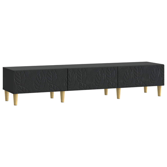 TV Cabinet 147 x 34.5 x 30 cm Black Engineered Wood
