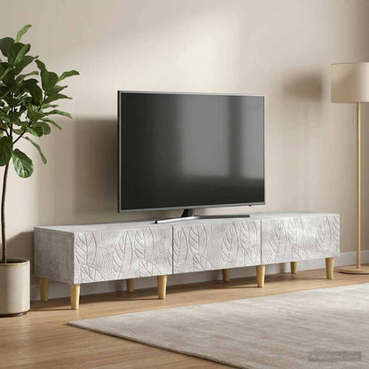 TV Cabinet 147 x 34.5 x 30 cm Concrete Grey Engineered Wood