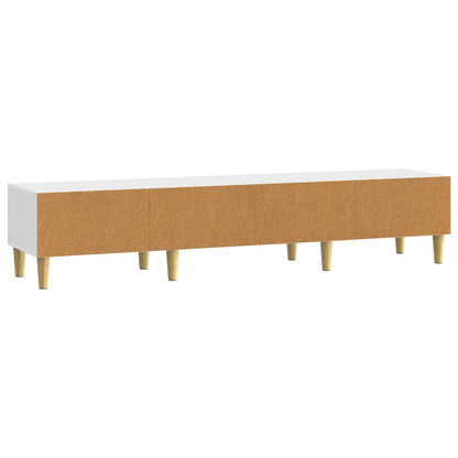 TV Cabinet 147 x 34.5 x 30 cm High Gloss White Engineered Wood