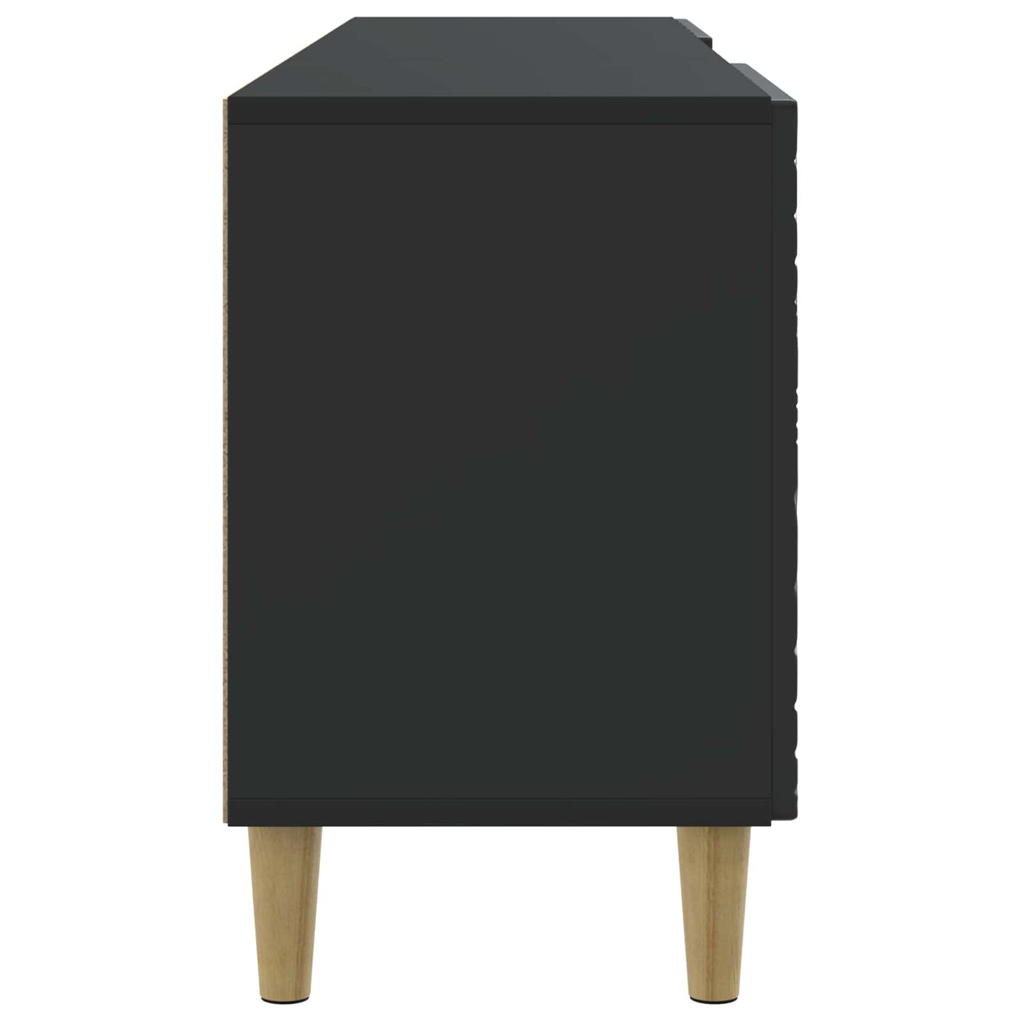 TV Cabinet 99 x 34.5 x 50 cm Black Engineered Wood