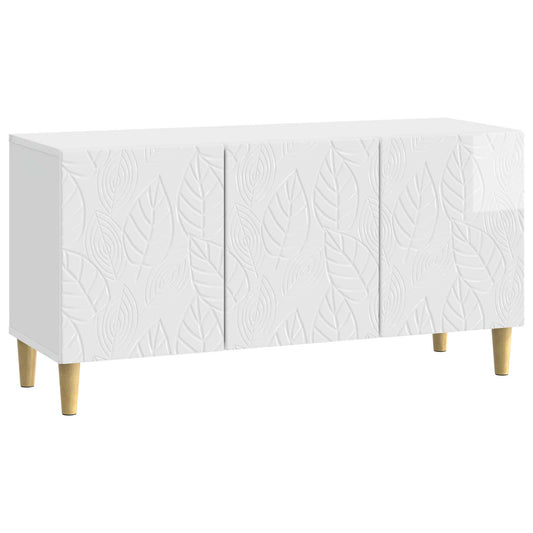 TV Cabinet 99 x 34.5 x 50 cm High Gloss White Engineered Wood