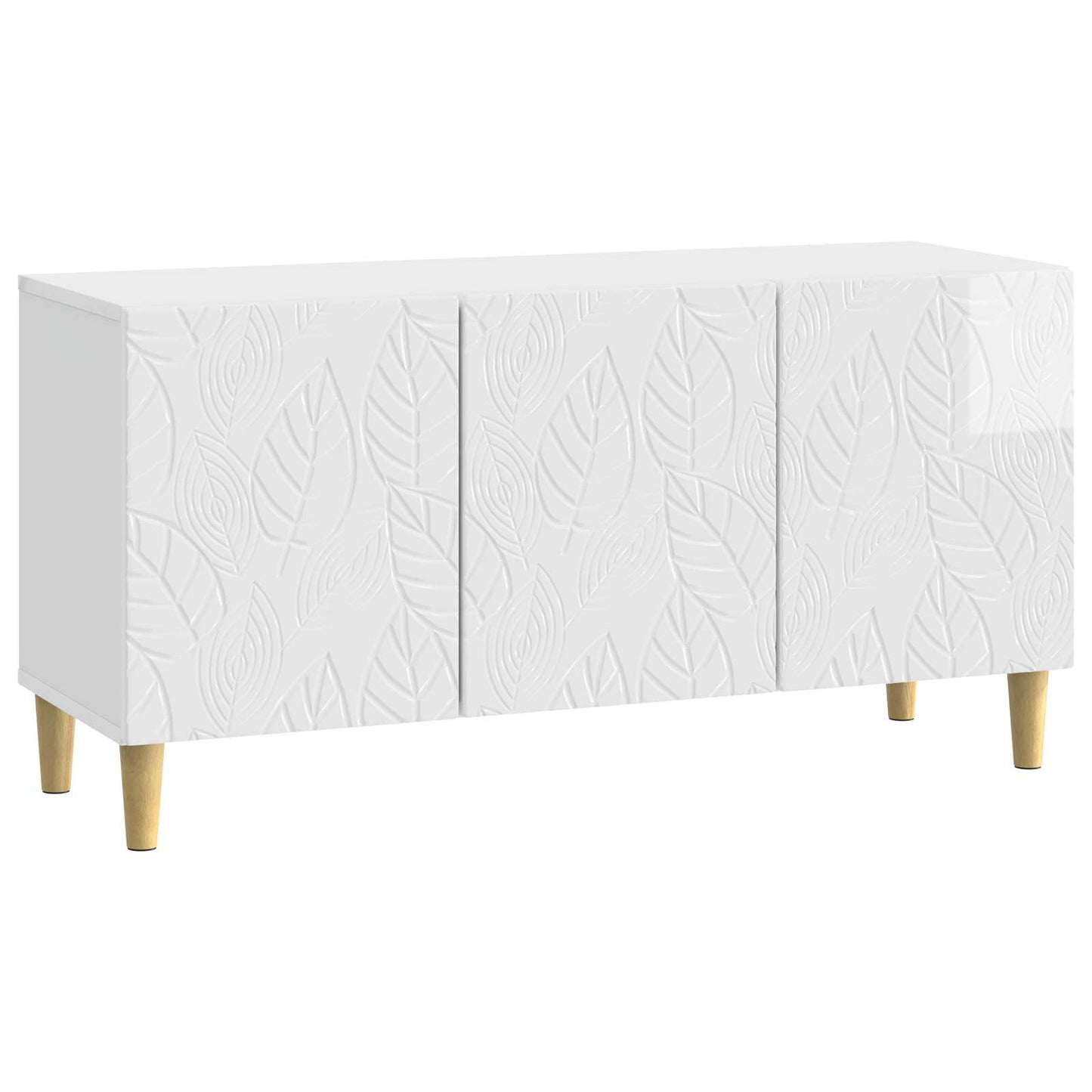TV Cabinet 99 x 34.5 x 50 cm High Gloss White Engineered Wood
