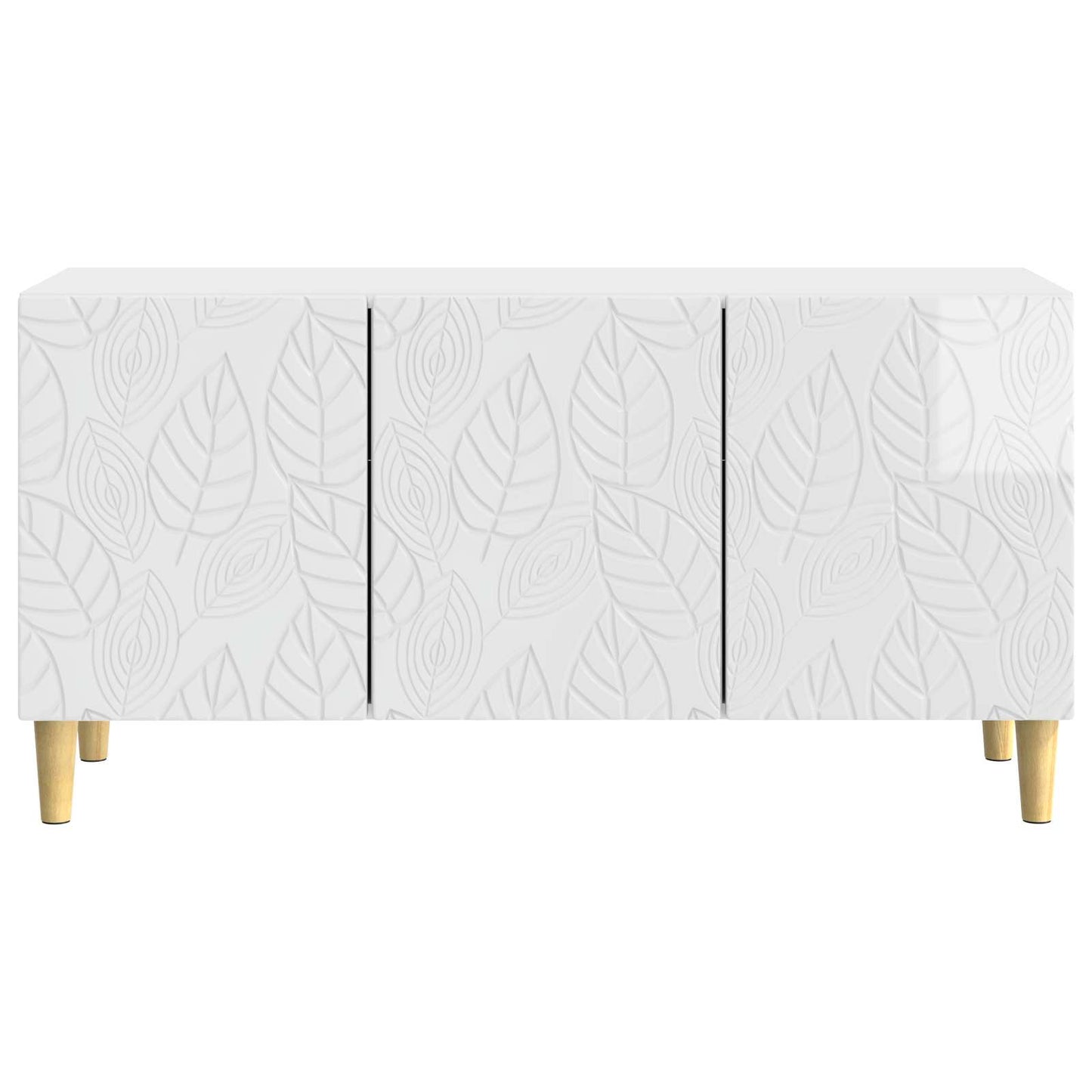 TV Cabinet 99 x 34.5 x 50 cm High Gloss White Engineered Wood