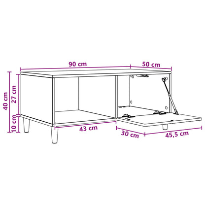 Coffee Table Concrete Grey 90 x 50 x 40 cm Engineered Wood