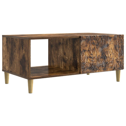 Coffee Table Smoked Oak 90 x 50 x 40 cm Engineered Wood