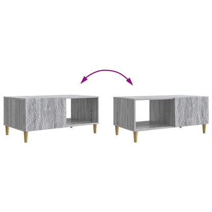 Coffee Table Grey Sonoma 90 x 50 x 40 cm Engineered Wood