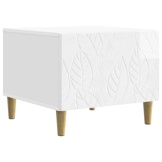 Coffee Table High Gloss White 50 x 49 x 40 cm Engineered Wood