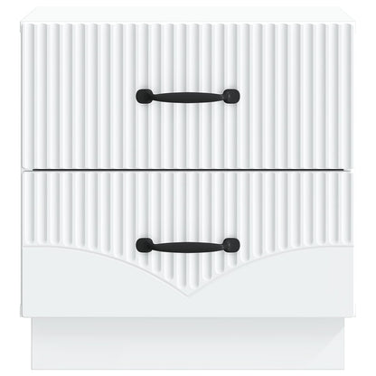 Bedside Cabinet 2 pcs White 43 x 34.5 x 44.5 cm Engineered Wood