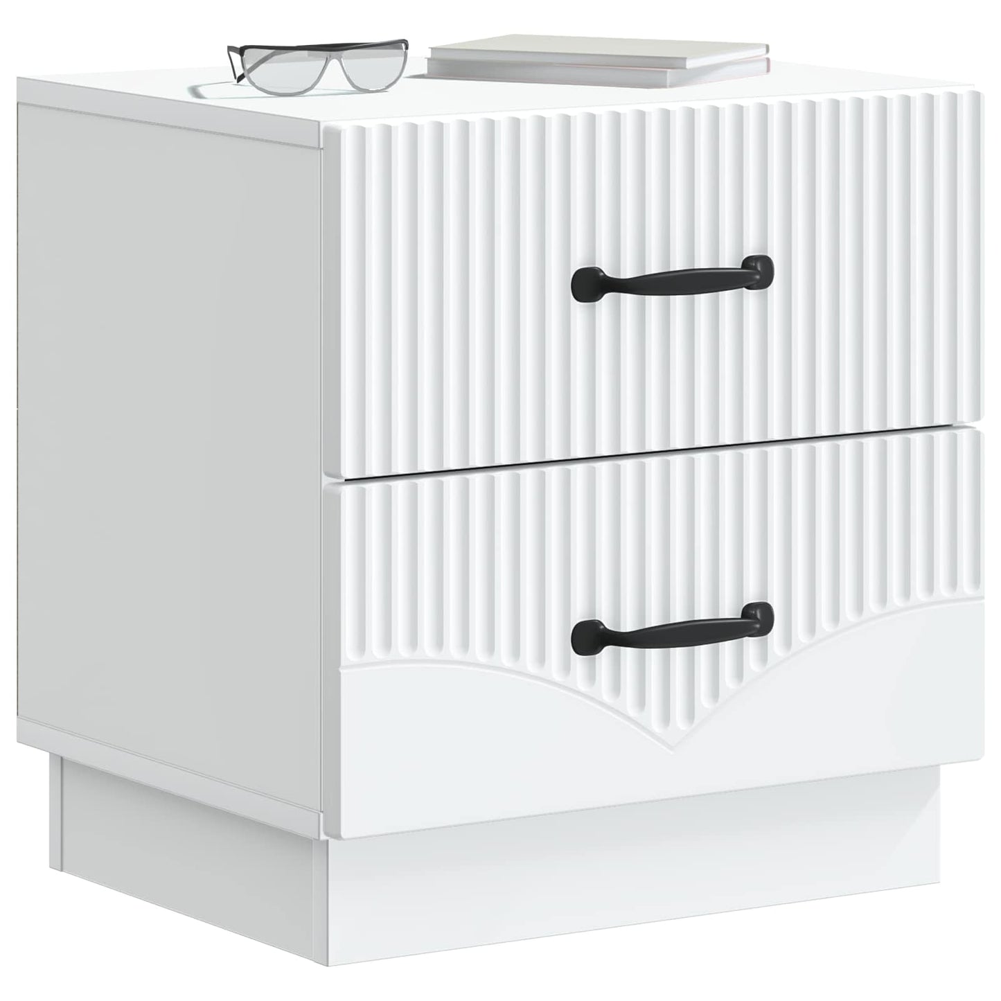 Bedside Cabinet 2 pcs White 43 x 34.5 x 44.5 cm Engineered Wood