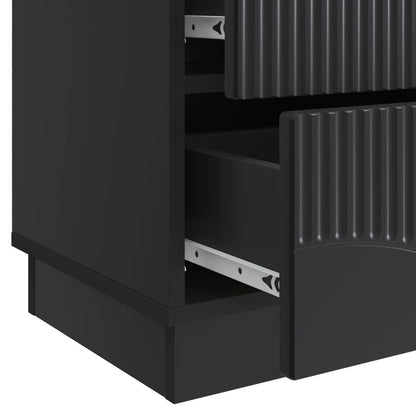Bedside Cabinet Black 43 x 34.5 x 44.5 cm Engineered Wood