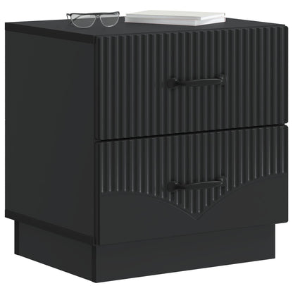 Bedside Cabinet Black 43 x 34.5 x 44.5 cm Engineered Wood