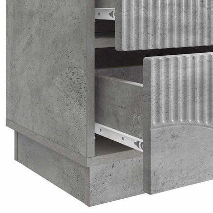 Bedside Cabinet 2 pcs Concrete Grey 43 x 34.5 x 44.5 cm