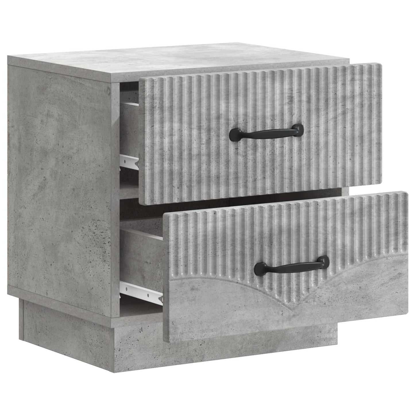 Bedside Cabinet 2 pcs Concrete Grey 43 x 34.5 x 44.5 cm