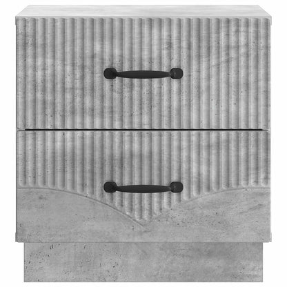 Bedside Cabinet 2 pcs Concrete Grey 43 x 34.5 x 44.5 cm
