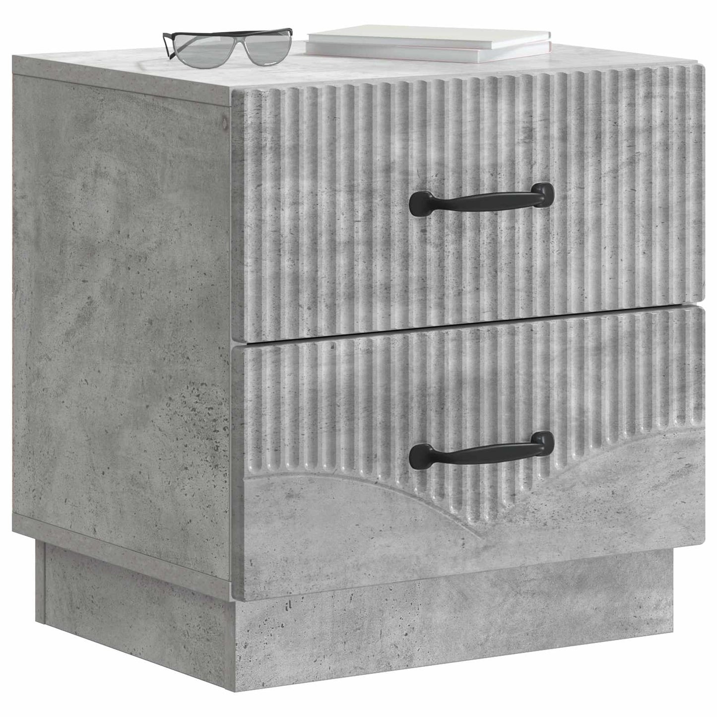 Bedside Cabinet 2 pcs Concrete Grey 43 x 34.5 x 44.5 cm
