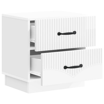 Bedside Cabinet 2 pcs High Gloss White 43 x 34.5 x 44.5 cm