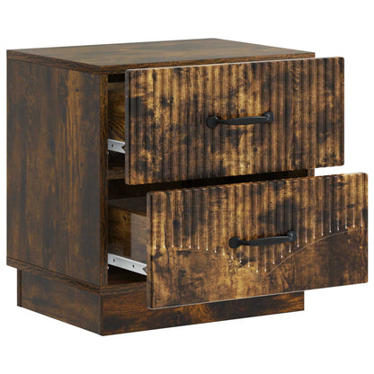 Bedside Cabinet 2 pcs Smoked Oak 43 x 34.5 x 44.5 cm
