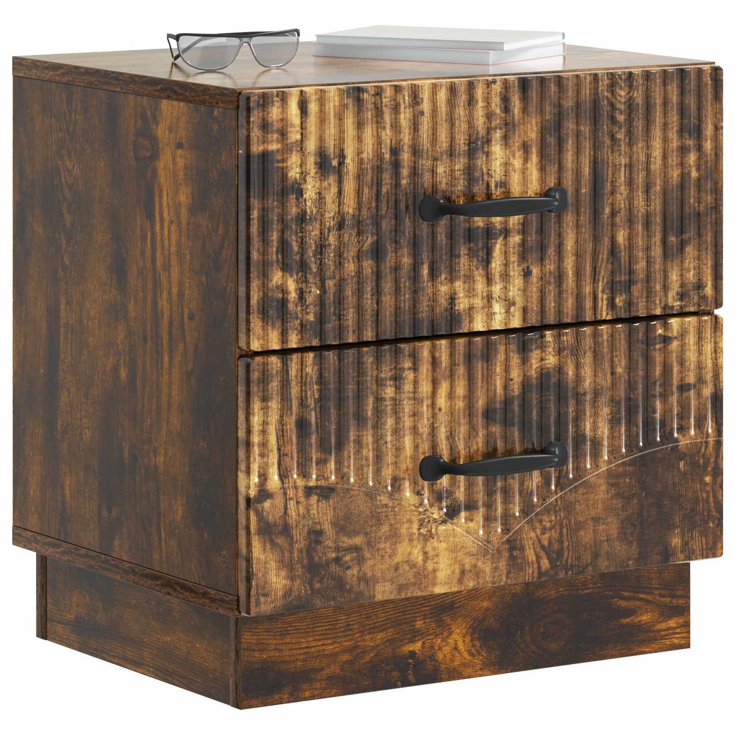 Bedside Cabinet 2 pcs Smoked Oak 43 x 34.5 x 44.5 cm