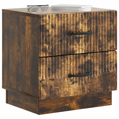 Bedside Cabinet 2 pcs Smoked Oak 43 x 34.5 x 44.5 cm